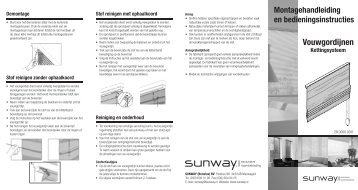 Montagehandleiding Vouwgordijnen Kettingbediening - Sunway