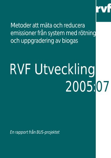 Metoder att mäta och reducera emissioner från ... - Avfall Sverige