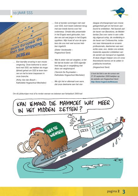 Nieuwsbrief 31 (1.840 KB) - Shortsea Shipping Vlaanderen