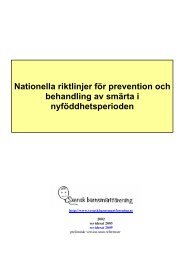 Nationella riktlinjer för prevention och behandling av smärta i ...