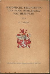 Inleiding - De Hoge Heerlijkheid Heenvliet
