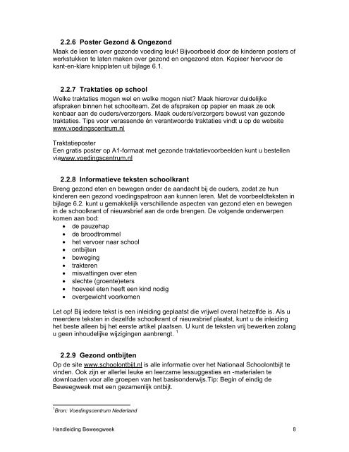 2.2 Gezonde Voeding & De