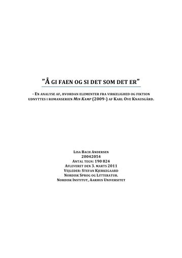 Å gi faen og si det som det er - Aarhus Universitet