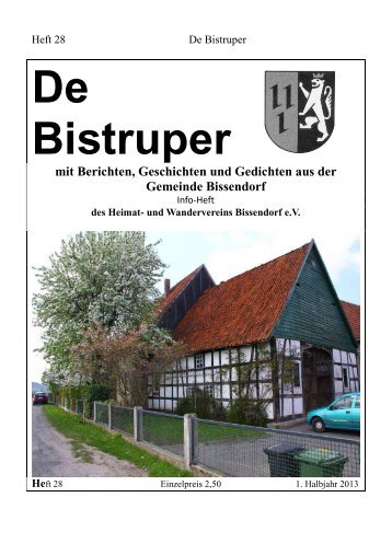 De Bistruper Heft 28 UB3 - Heimat- und Wanderverein Bissendorf