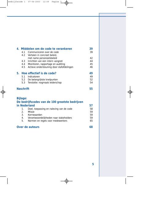 De Bedrijfscode Aanleiding, inhoud, invoering en ... - VNO-NCW