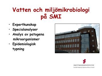 Vatten och miljömikrobiologi på SMI