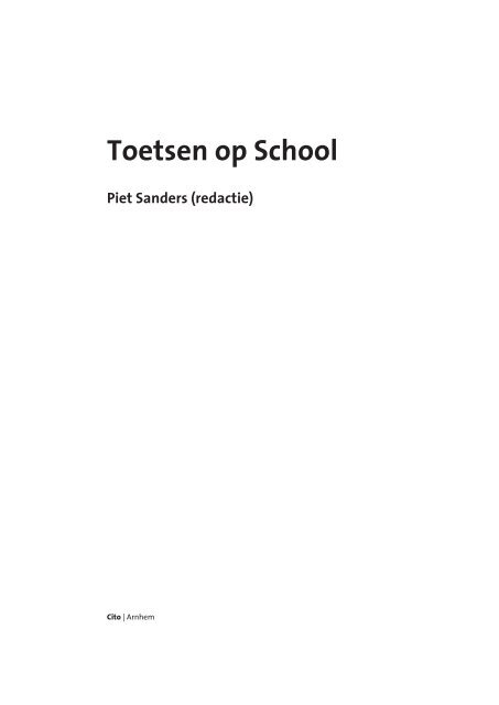 Toetsen op School - Masterplan Dyslexie