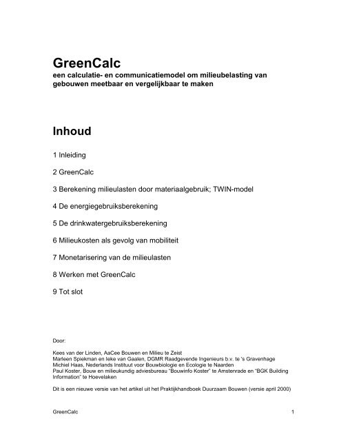 GreenCalc - DGMR