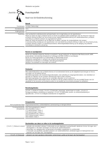Functieprofiel Juridisch deskundige - Raad voor de ...