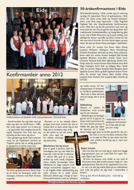 Menighetsbladet 4/2012 - Kirken i Averøy