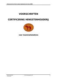Voorschriften Certificering Hengstenhouderij Inseminatiestations
