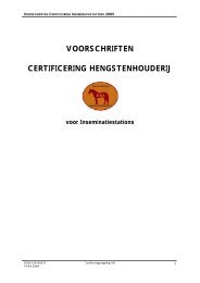 Voorschriften Certificering Hengstenhouderij Inseminatiestations