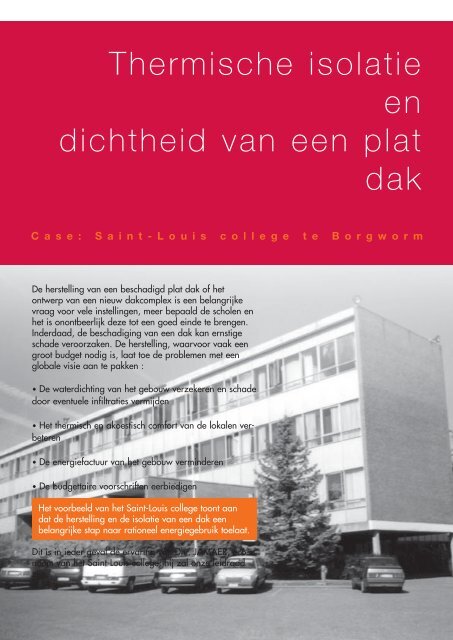 Thermische isolatie en dichtheid van een plat dak-version ... - IBGE