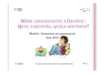 Présentation Mère adolescente à Genève, quel parcours, quels ...