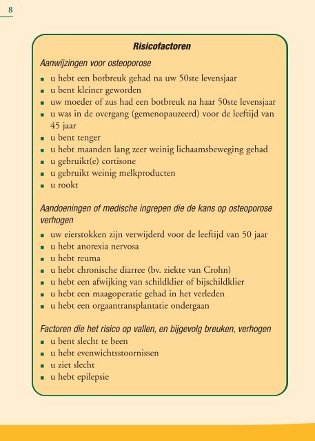 Wat weet u van osteoporose? - Reumacentrum Genk