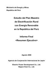 Estudio del Plan Maestro - DGER - Ministerio de Energía y Minas