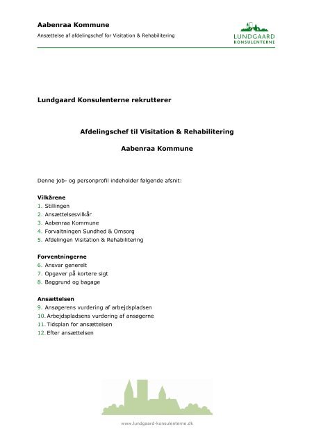 Aabenraa Kommune Lundgaard Konsulenterne rekrutterer ...