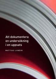 Att dokumentera en undersökning i en uppsats - Moodle 2