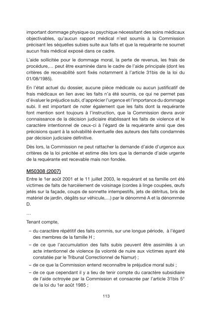 commission pour l'aide financiere aux victimes d'actes ... - Justice