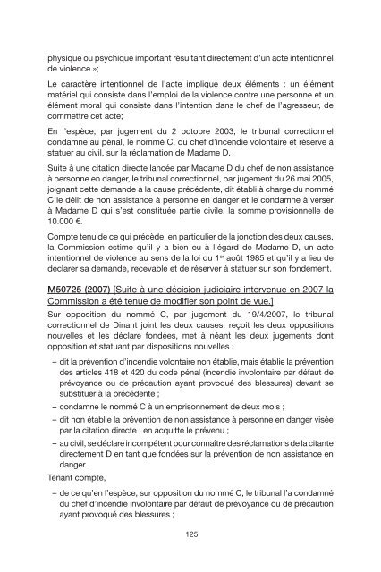 commission pour l'aide financiere aux victimes d'actes ... - Justice