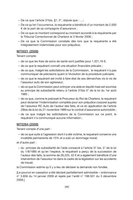 commission pour l'aide financiere aux victimes d'actes ... - Justice