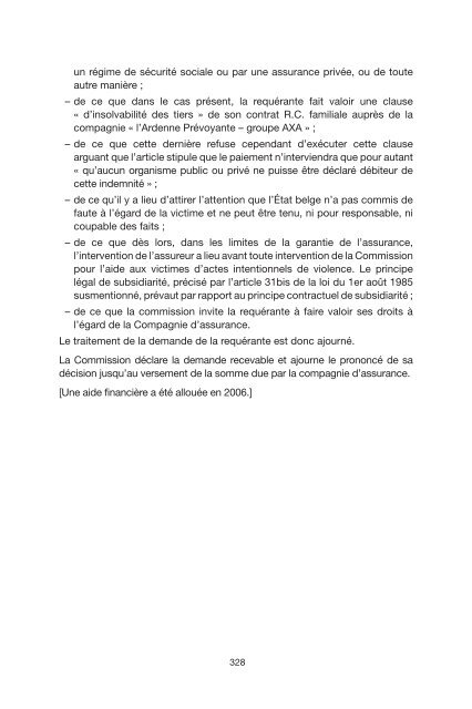 commission pour l'aide financiere aux victimes d'actes ... - Justice