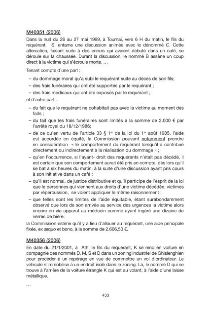 commission pour l'aide financiere aux victimes d'actes ... - Justice