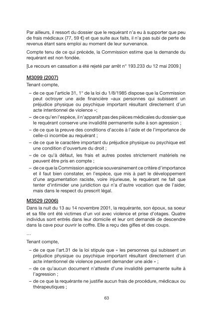 commission pour l'aide financiere aux victimes d'actes ... - Justice