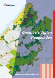 Groenbeleidsplan Haaglanden Vastgesteld op 25 november 2009