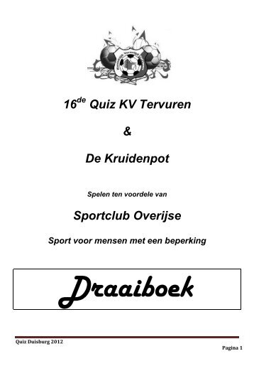 16 Quiz KV Tervuren & De Kruidenpot Sportclub Overijse