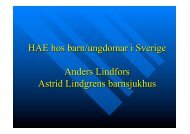 HAE, Anders Lindfors - Barnallergisektionen