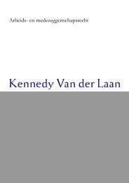 Arbeids- en Medezeggenschapsrecht - Kennedy Van der Laan