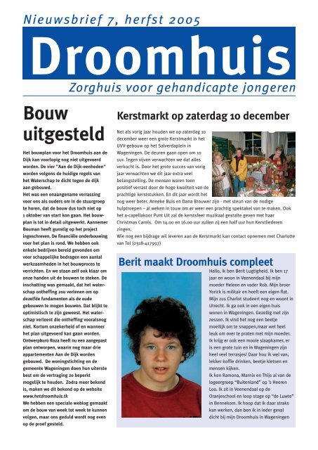 Droomhuis Nieuwsbrief 7 - Het Droomhuis