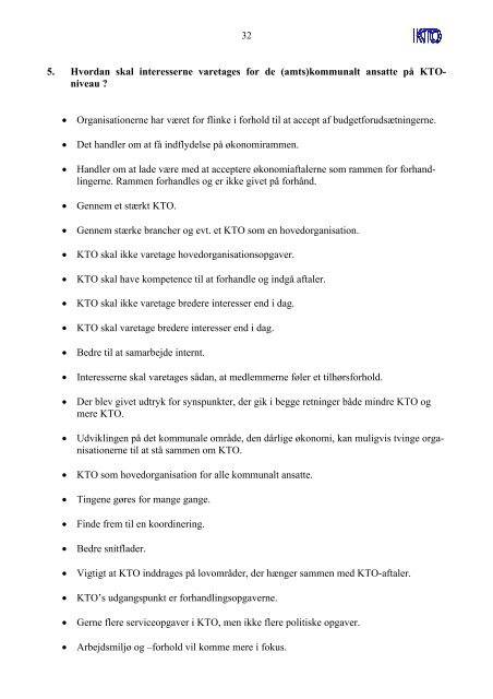 Hvad skal forhandlingsfællesskabet omfatte i fremtiden - KTO