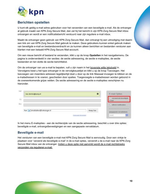 Handleiding KPN Zorg Secure Mail - E-Zorg