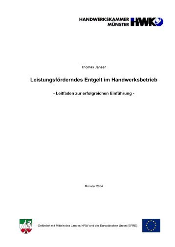 Leistungsförderndes Entgelt im Handwerk