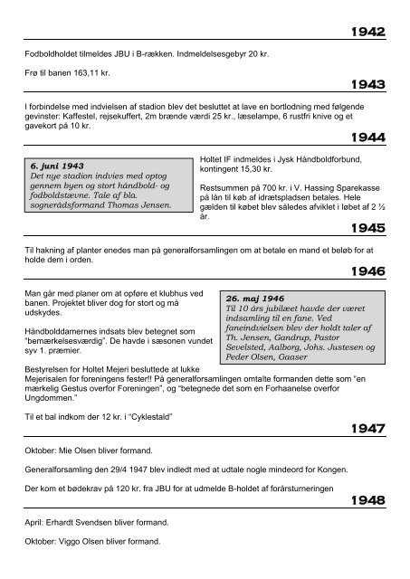 Jubilæumsskriftet kan ses her (som pdf) - Holtet IF