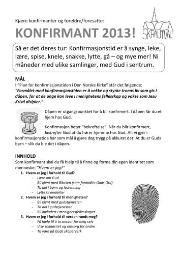 KONFIRMANT 2013! - Kyrkja mi – trusopplæring i Valdres