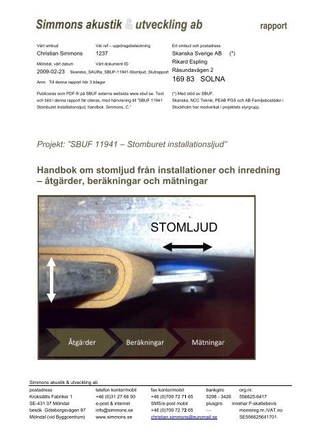 SBUF 11941 Slutrapport Stomburet installationsljud.pdf