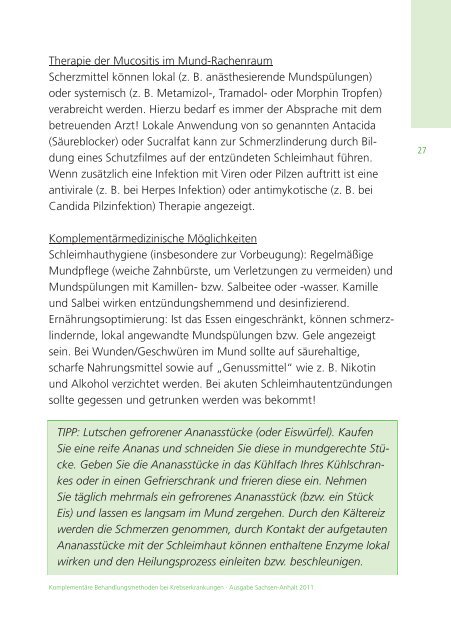 Komplementäre Behandlungsmethoden - Sachsen-Anhaltische ...