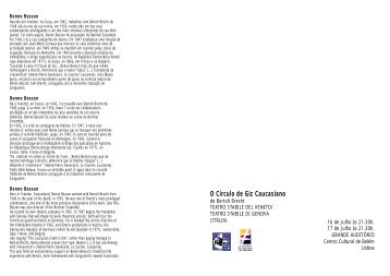 O Círculo de Giz Caucasiano - Companhia de Teatro de Almada