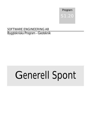 Generell Spont - Software Engineering AB