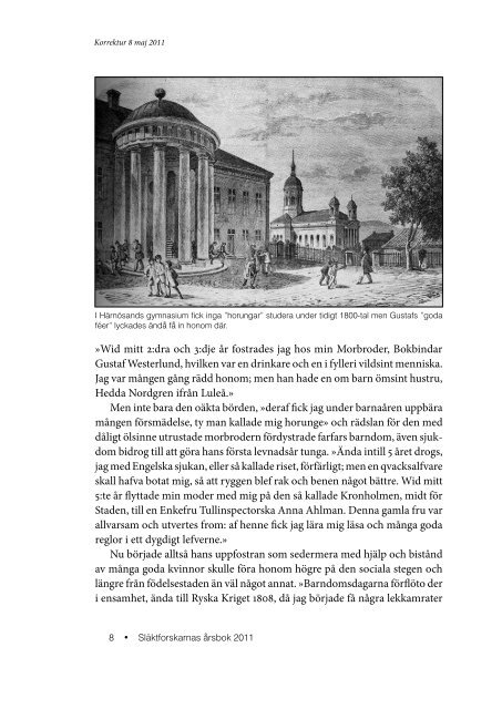 Artikel i släktforskarnas årsbok 2011 - Gustaf Westerlunds ...