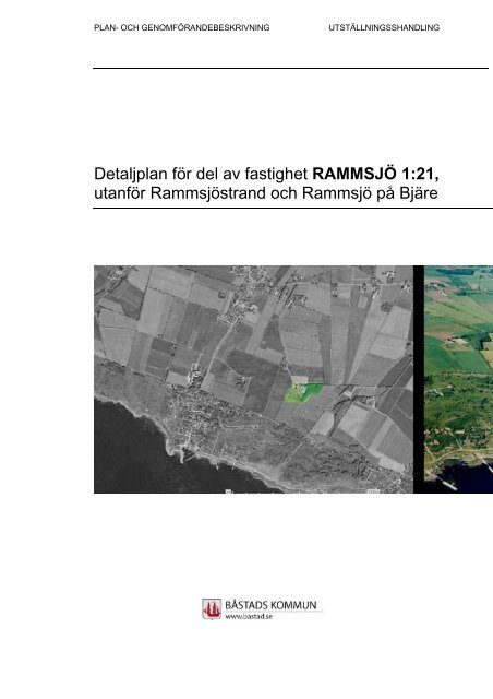 Detaljplan för del av fastighet RAMMSJÖ 1:21 ... - Båstads kommun