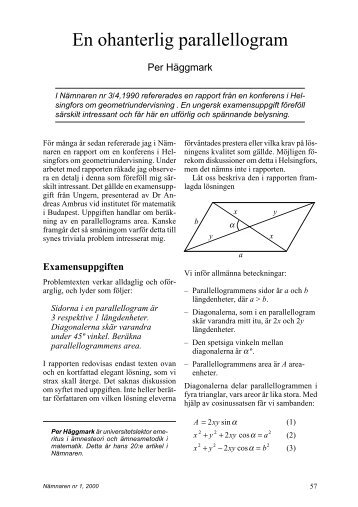 En ohanterlig parallellogram - Ncm