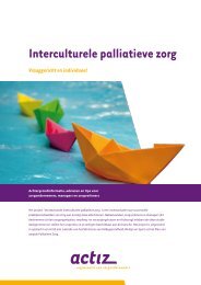 Interculturele palliatieve zorg - Actiz