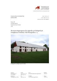 Restaureringsrapport för åtgärder på ladugård ... - Gotlands Museum