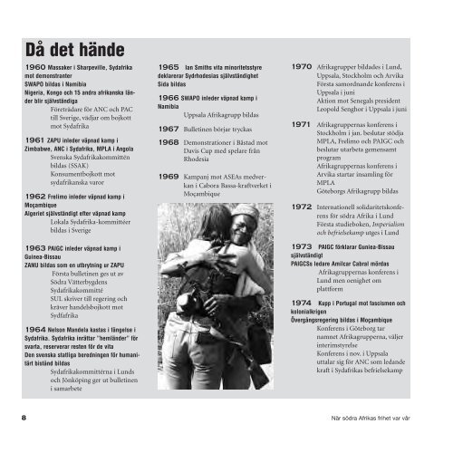 När södra Afrikas frihet var vår - The Nordic Documentation on the ...