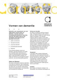 Vormen van dementie.pdf - Alzheimer Nederland