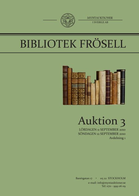 Auktion 3 BIBLIOTEK FRÖSELL